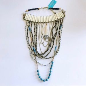 SHIRALEAH Selena Beaded Choker Necklace NWT NEW ANTHROPOLOGIE Boho Jewelry